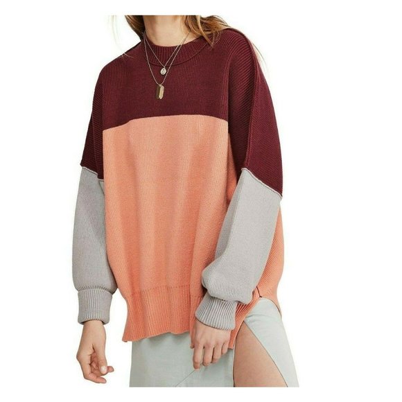 Free People Sweaters - Free People Easy Street Colorblock Sweater Tunic M